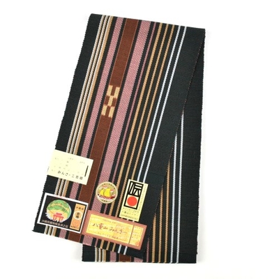 八重山　ミンサー織　半幅帯 帯 ミンサー 半幅帯 八重山 四寸 みんさー織 綿 日本製 オール